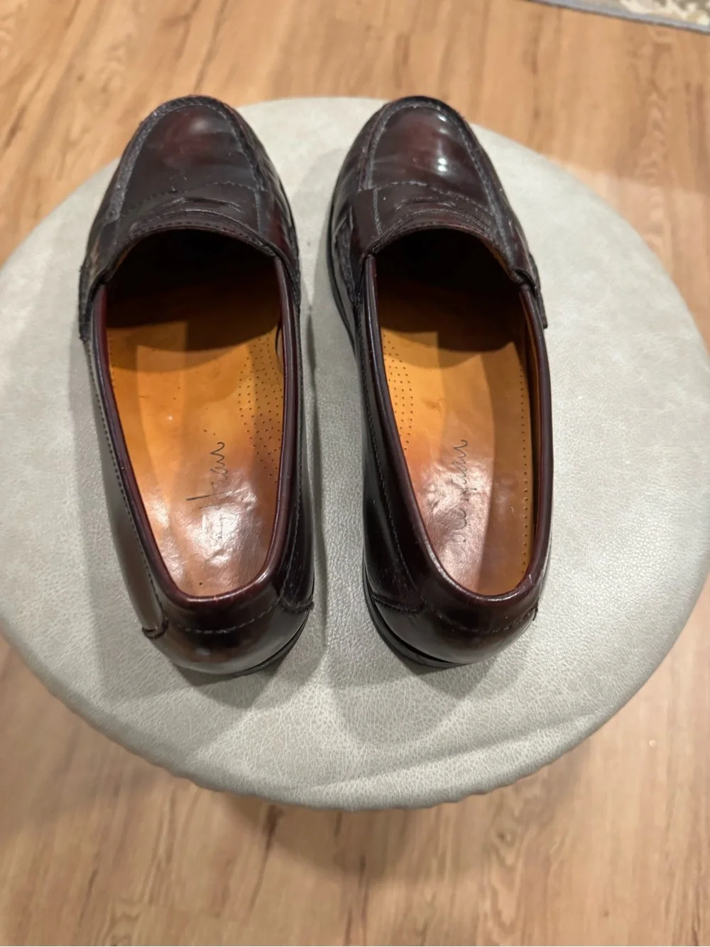 COLE HAAN MENS CLASSIC PENNY BROWN LEATHER LOAFERS STYLE 03504 SZ 9.5